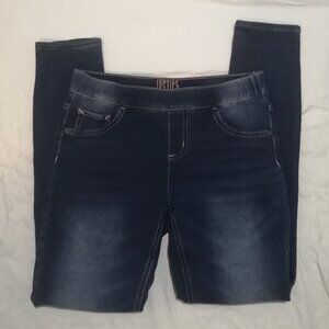 Girls Justice Mid-Rise Dark Wash Jeggings